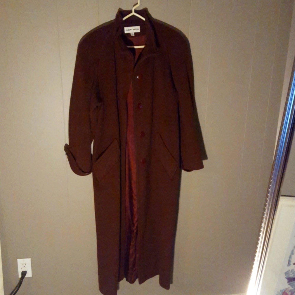 Vintage long wool Albert Nipon coat size 6